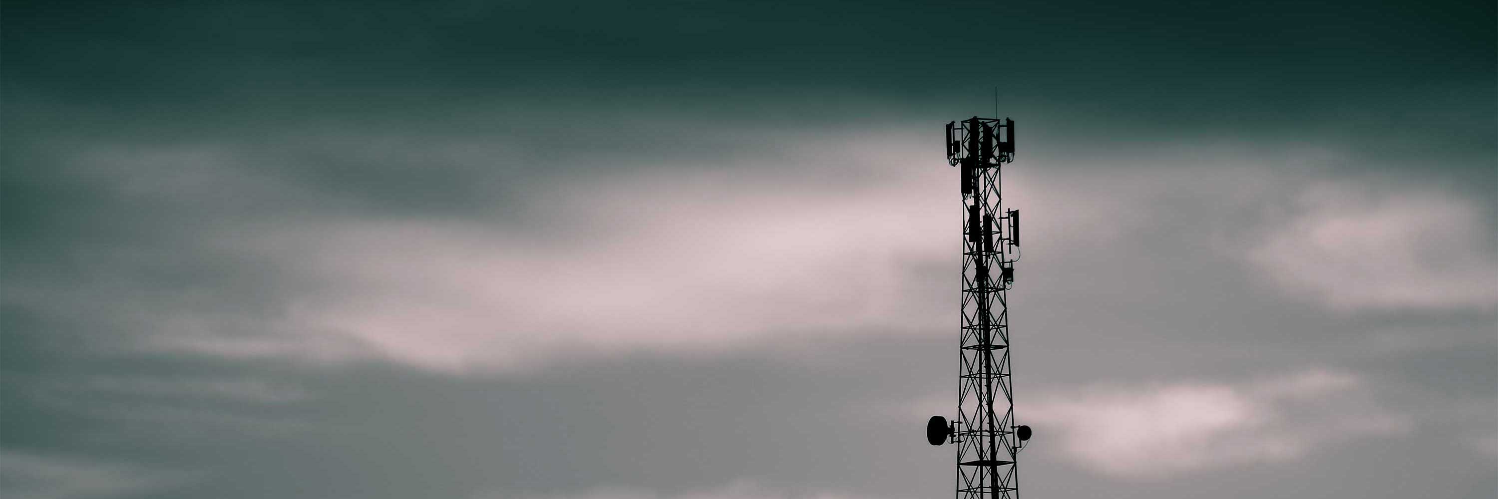 A photo of a cell phone tower